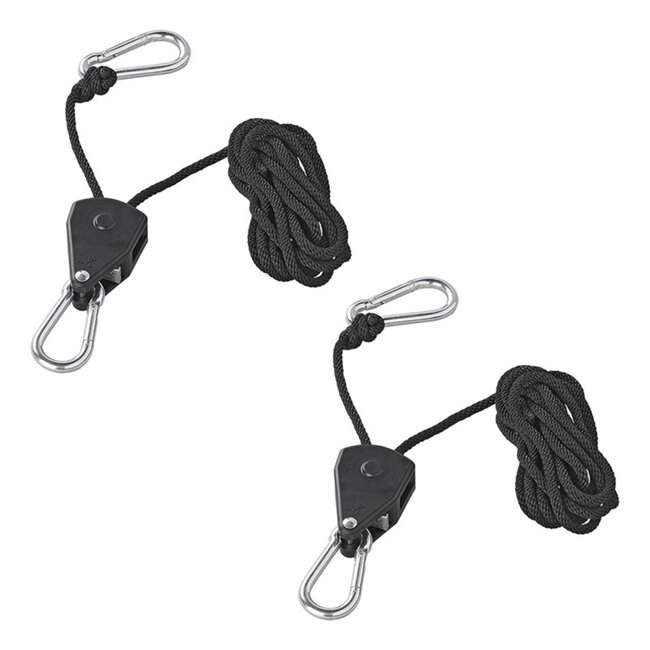 ProPlus Takel met ratel en touw - 68 kg capaciteit - 2,5 meter - set van 2 stuks