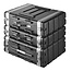 ProPlus Rack Case - Stootvast ABS - 19 inch - 12U - Handgrepen en Vlindersloten