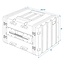 ProPlus Stevige rack case - ABS kunststof - 19 inch - 8U - 63,5x45x57,5 cm