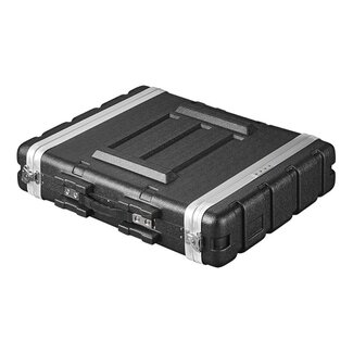 ProPlus Stevige rack case - stootvast ABS - 19 inch - 2U - met handgrepen en vlindersloten