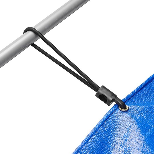 ProPlus Elastische lussen - kunststof haak - Ø 22 x 200 mm - set van 10 - zwart