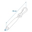 ProPlus Kabeleindsluiting - Staal - Ø 6 mm - 90 mm - Simplex haken - 10 stuks