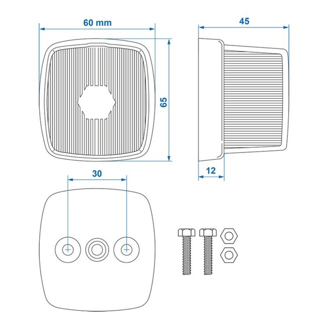 ProPlus Zijmarkeringslamp - Oranje - 65 x 60 mm - E9-gekeurd - 12V & 24V