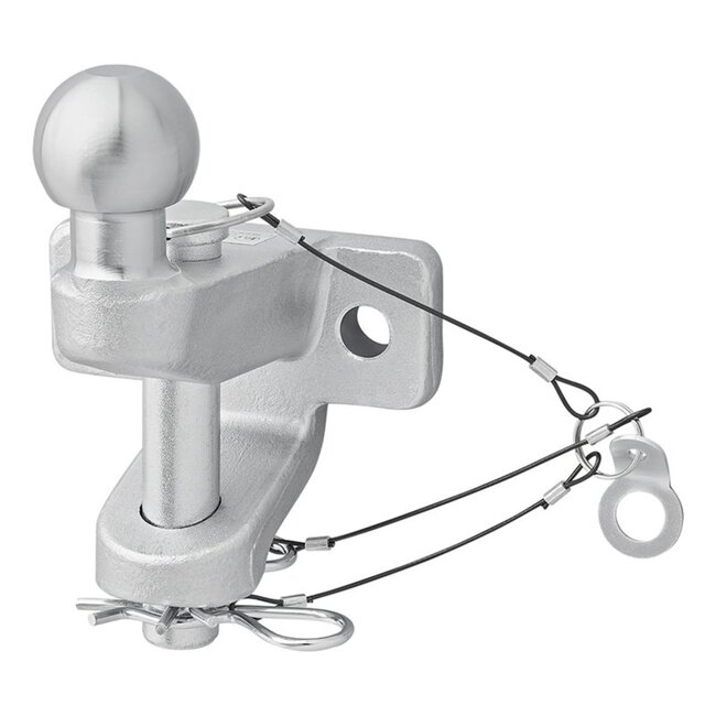 ProPlus Gecombineerde trekhaakkogel - tweevoudige uitvoering - E11 gekeurd - zilver