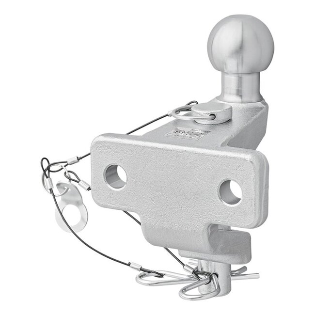 ProPlus Gecombineerde trekhaakkogel - tweevoudige uitvoering - E11 gekeurd - zilver