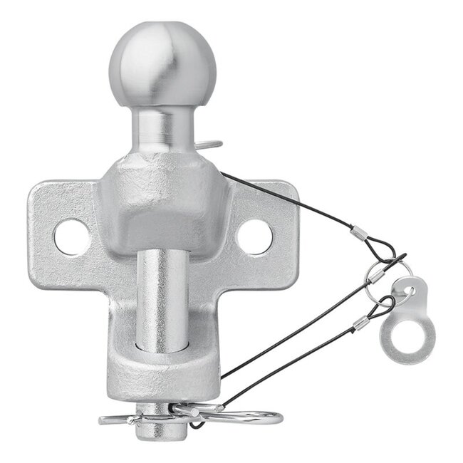 ProPlus Gecombineerde trekhaakkogel - tweevoudige uitvoering - E11 gekeurd - zilver