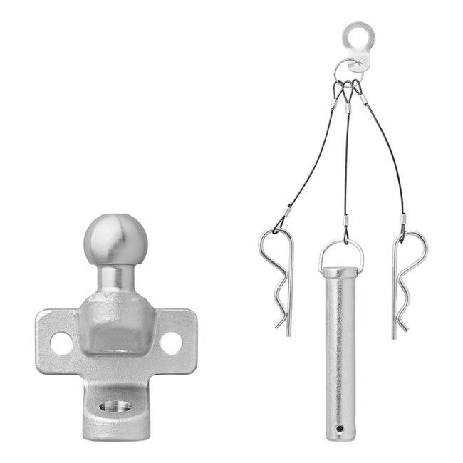 ProPlus Gecombineerde trekhaakkogel - tweevoudige uitvoering - E11 gekeurd - zilver