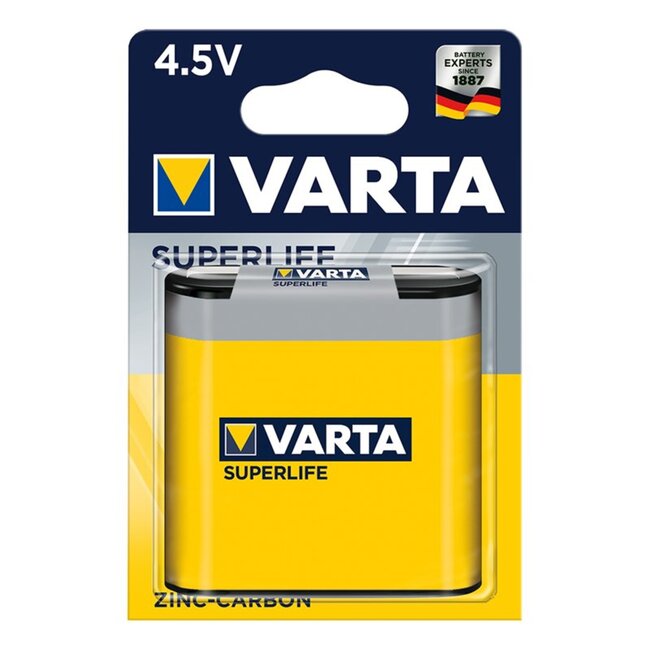 Varta Betrouwbare koolzink batterij - 4,5 Volt - 2700 mAh - lange levensduur