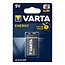 Varta Alkaline batterij - 9V blok - 680 mAh - zwart - staal