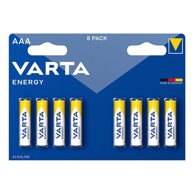 Varta Krachtige alkaline batterijen - AAA - 1,5V - set van 8 stuks