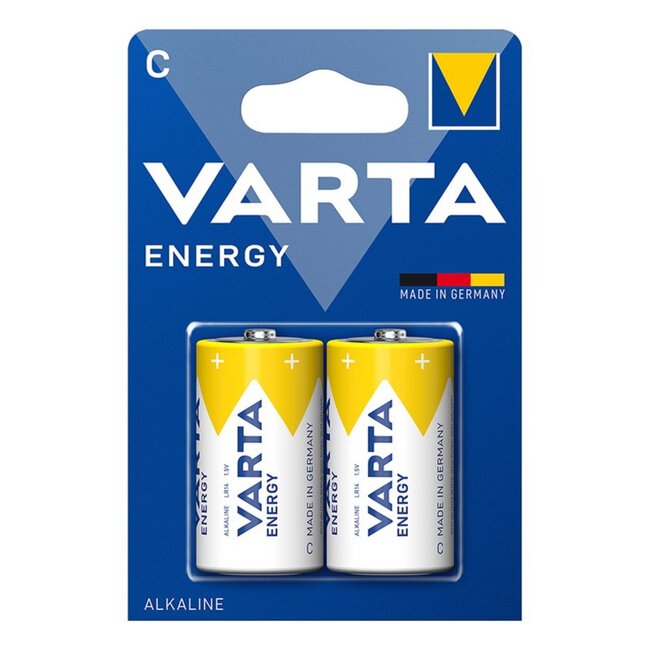 Varta Krachtige alkaline batterijen - LR14/C - 1,5 Volt - set van 2 stuks