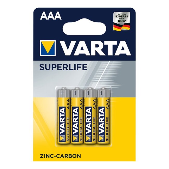 Varta Koolzink AAA batterijen - 1,5 Volt - 4 stuks - lange levensduur