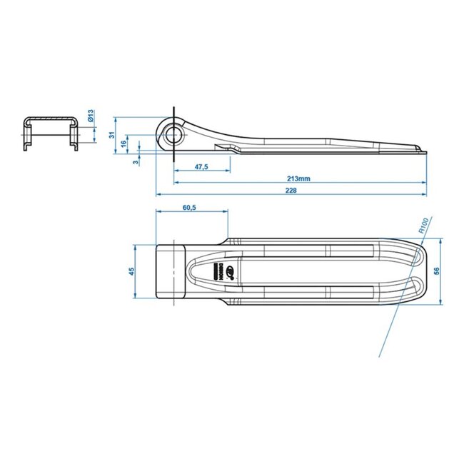ProPlus Sterk en betrouwbaar klepscharnier - 56 x 228 mm - eenvoudig te installeren