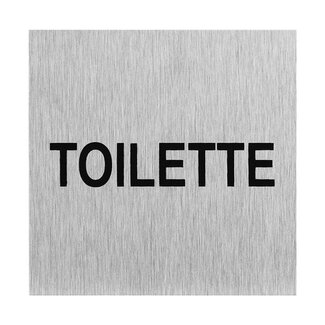 Seilflechter Deurbordje - Aluminium - "Toilette" - 60 x 60 mm