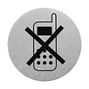 Seilflechter Deurbordje - Aluminium - "Telefoon Uitschakelen" - Ø 75 mm Seilflechter Deurbordje - Aluminium - "Telefoon Uitschakelen" - Ø 75 mm