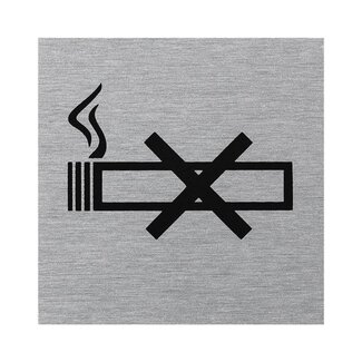 Seilflechter Deurbordje - Aluminium - "Roken Verboden" - 60 x 60 mm - Stijlvol en Duurzaam