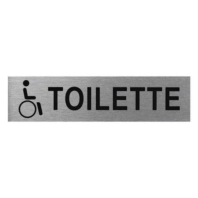 Seilflechter Deurbordje - Aluminium - "Behindertentoilette" - 160 x 40 mm - Stijlvol en duurzaam