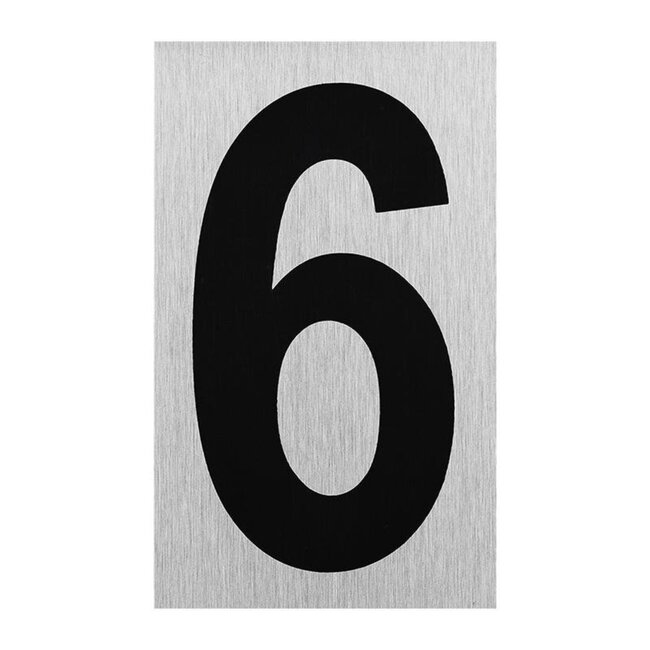 Seilflechter Deurbordje - Aluminium - Nummer "6" - 100 x 60 mm - Stijlvol en duurzaam
