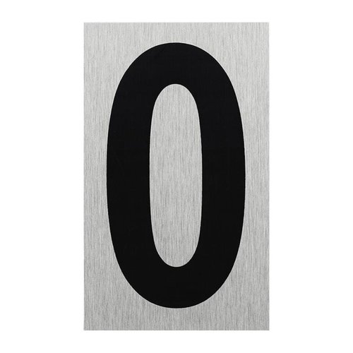 Seilflechter Deurbordje - Aluminium - Nummer "0" - 100 x 60 mm Seilflechter Deurbordje - Aluminium - Nummer "0" - 100 x 60 mm