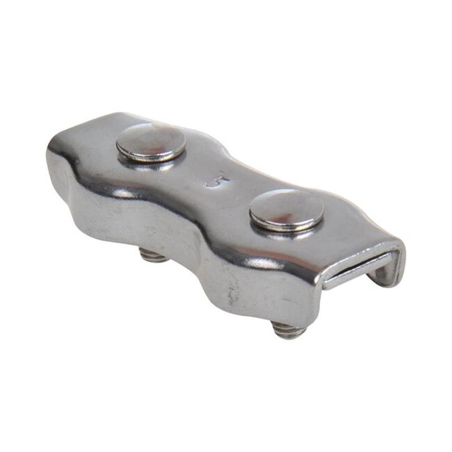 Seilflechter Duplex staaldraadklem - roestvast staal - 5 mm - zilverkleurig