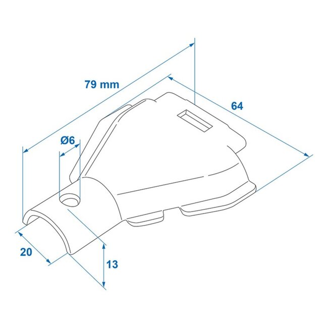 ProPlus Halve schaal voor remkabel - Ø 23/26 mm - Metaal