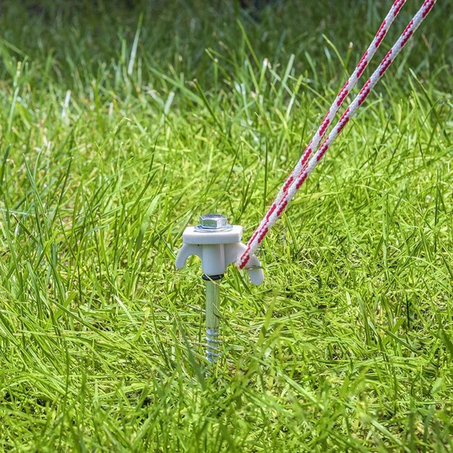 ProPlus Schroefbare metalen tentharing - 20 cm - verzinkt - geschikt voor harde grond