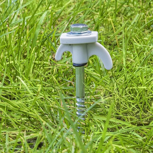 ProPlus Schroefbare metalen tentharing - 20 cm - verzinkt - geschikt voor harde grond
