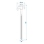 ProPlus Schroefbare metalen tentharing - 20 cm - verzinkt - geschikt voor harde grond
