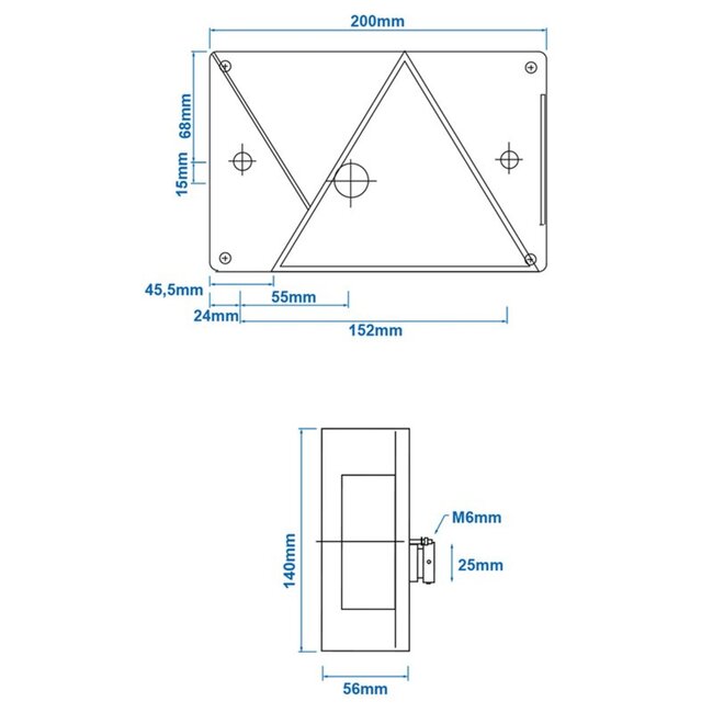 Aspöck Achterlicht - 6 functies - 12V - rechts - E9-gekeurd - eenvoudige montage