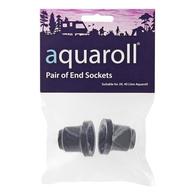Aquaroll Eindstukken voor schoonwatertank - zwart - 2 stuks - eenvoudig water halen