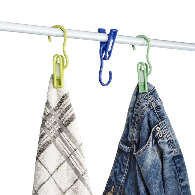 ProPlus Wasknijpers - Kleurenmix - Grote Haak - Kunststof - 6 Stuks