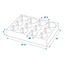 ProPlus Bekerhouder - Hard Foam - Voor 12 Glazen en Kopjes - 34 x 25 x 6 cm - Zwart