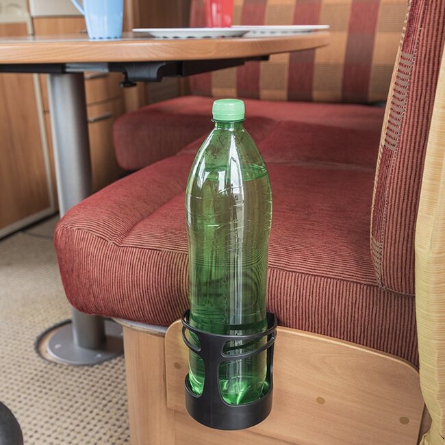 ProPlus Drankhouder met flexibele montagebeugel - geschikt voor flessen tot 1,5 liter - zwart