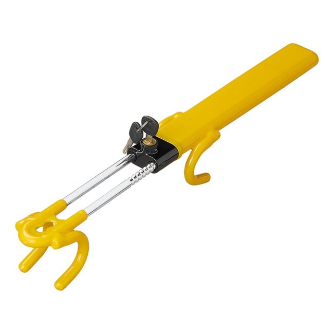 ProPlus Heavy Duty stuurslot - Verstelbaar - Inclusief 2 sleutels - Geel - 19 tot 31,5 cm