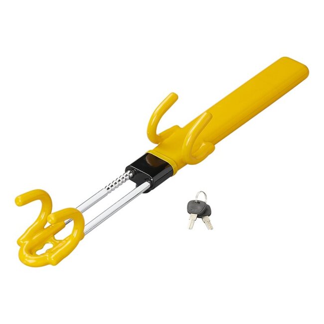 ProPlus Heavy Duty stuurslot - Verstelbaar - Inclusief 2 sleutels - Geel - 19 tot 31,5 cm