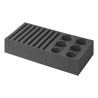 ProPlus Borden- en bekershouder - zacht foam - 8 borden, 6 bekers - zwart