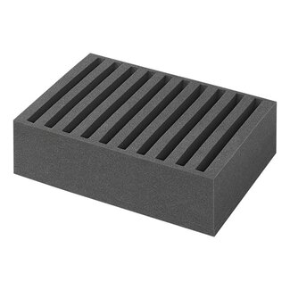 ProPlus Zachte foam bordenhouder - Voor 10 borden - 34x25x14 cm - Zwart