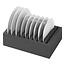 ProPlus Zachte foam bordenhouder - Voor 10 borden - 34x25x14 cm - Zwart