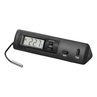 ProPlus Thermometer auto - binnen/buiten temperatuur - zwart - eenvoudig te bevestigen