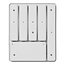 ProPlus Efficiënte bestekbak - antislip - 40,5 x 32,5 x 4,5 cm - kunststof