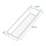 ProPlus Compacte bestekbak - kunststof - antisliplaag - 33,2 x 9,5 x 5,2 cm - wit/grijs