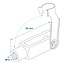 ProPlus Gaffel voor gasveer - Verzinkt staal - M12 schroefdraad - 85 x 23 mm