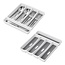 ProPlus Bestekbak - 5 vakken - Antislip - Kunststof - 32,5 x 28,5 x 4,5 cm - Wit/Grijs