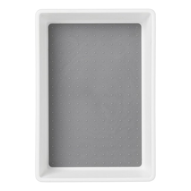 ProPlus Bestekbak - Kunststof - Antisliplaag - 24,7 x 17,2 x 5,2 cm - Wit/Grijs