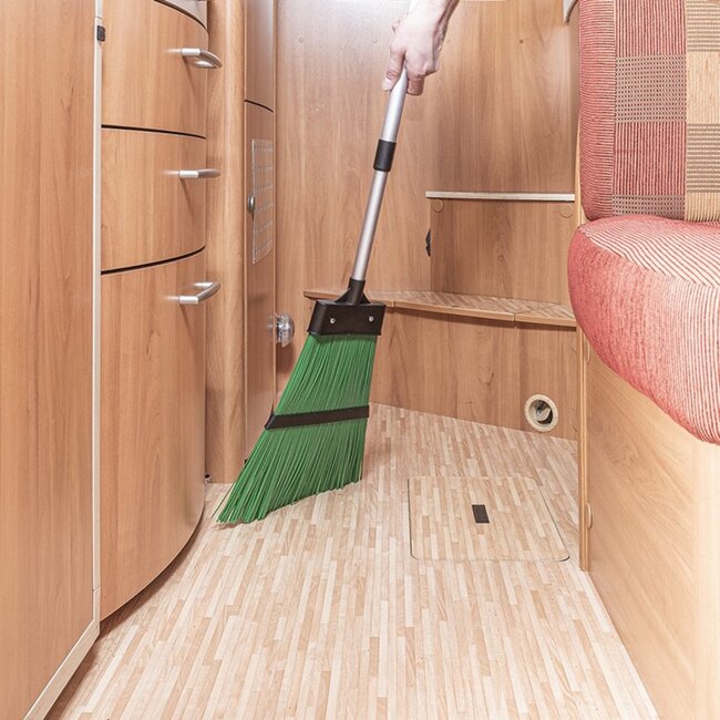 ProPlus Telescopische nylon bezem - verstelbare steel - lichtgewicht - groen