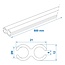 ProPlus Dubbele tentrail set - kunststof - 80 cm - lichtgrijs - 3 stuks