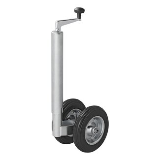 ProPlus Dubbel neuswiel voor aanhanger - extra stabiliteit - metalen velg - PU band - 48 mm buis - 200x50 mm banden