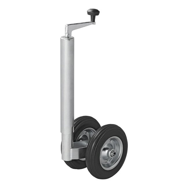 ProPlus Dubbel neuswiel voor aanhanger - extra stabiliteit - metalen velg - PU band - 48 mm buis - 200x50 mm banden