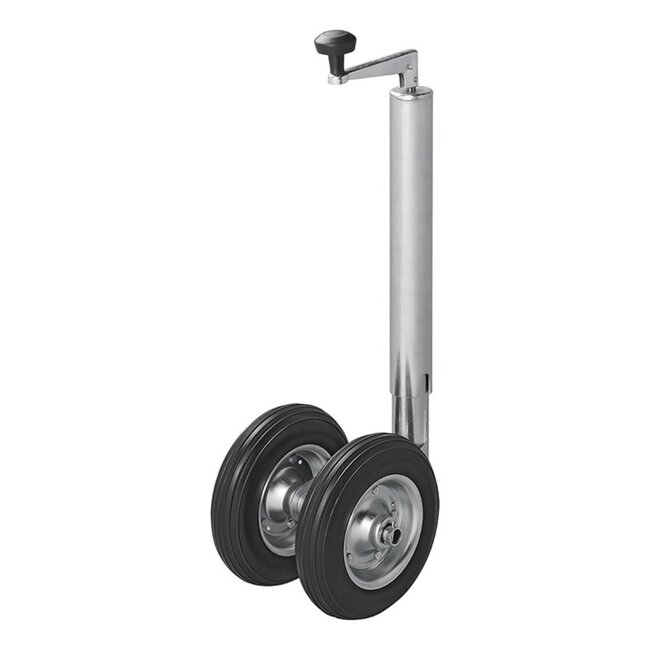 ProPlus Dubbel neuswiel voor aanhanger - extra stabiliteit - metalen velg - PU band - 48 mm buis - 200x50 mm banden