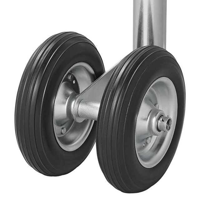 ProPlus Dubbel neuswiel voor aanhanger - extra stabiliteit - metalen velg - PU band - 48 mm buis - 200x50 mm banden
